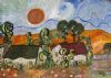 "Rural Scene Beneath the Three Crowns"