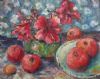 "Still life with red hibiscus"