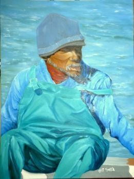 "Fisherman on Boat/Hout Bay "