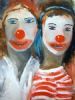 "Lesley and Donna the clowns"