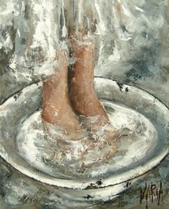"Voetewas Washing feet"