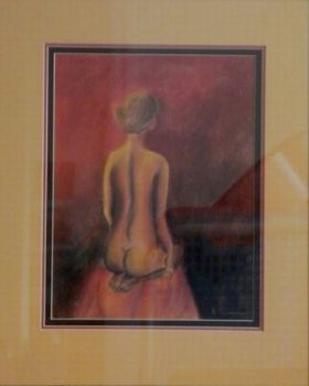 "Female Nude 2 in Pastel, 2 of 2"