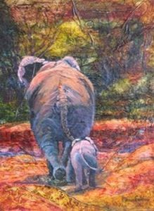 "Elephant mother and Child"