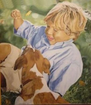 "Boy with Dog"