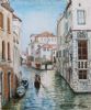 "MINIATURE- Canal in Venice with Gondolier"