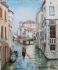 "MINIATURE- Canal in Venice with Gondolier"