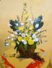 "Flowers in Yellow-Palette Knife"