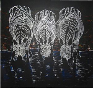 "Three Zebras"