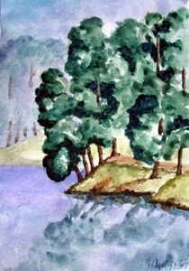 "Mist over Mirik Lake India"