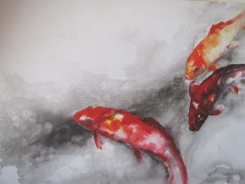 "Monotone Koi Fish No. 2"