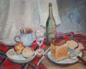"Still Life with Bread and Wine"