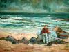 "Stormy afternoon on beach"