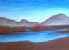 "Steenbras Dam in blue and brown"