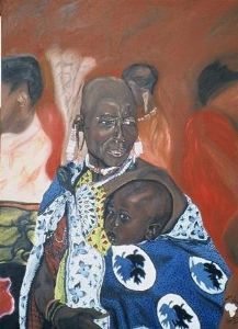 "Maasai Mother & Child"