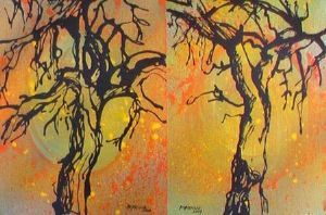 "Trees Two Diptych"