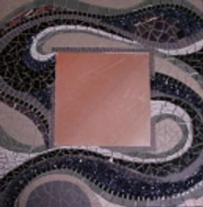 "Black Mosaic Mirror"