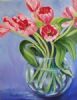 "Tulips In Glass Vase"