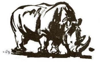 "Rhinos 2 (2 of Set of 3)"