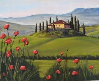 "Tuscany with Poppies"