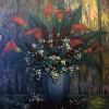 "Grey Vase with Red Lilies"