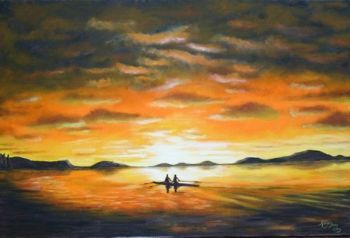 "Rowers at Sunset"