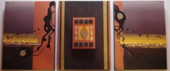 "Purple Dante - Triptych"