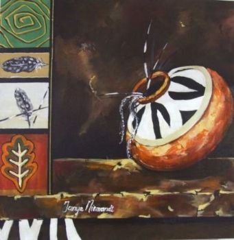 "African Pot Left Detail"