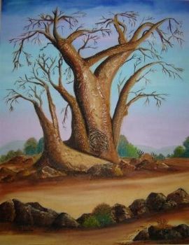 "Baobab Tree in Africa"