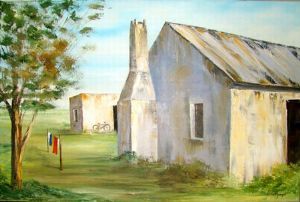 "Farmhouse With Bicycle"