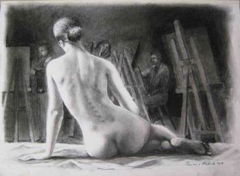 "Nude backview"