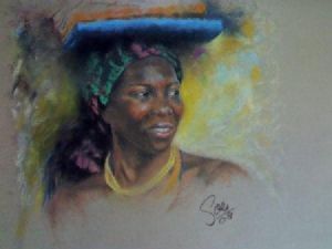 "Domestic lady in pasel"
