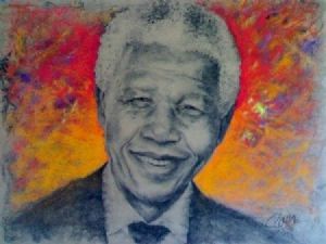 "Mandela in pastel&charcoal"