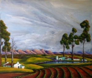 "Cape Winelands Landscape"