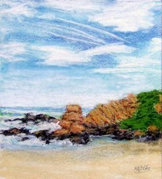 "Sketch for Rocks at Leisure Bay"