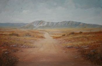 "Roadway through Veld and Mountains"
