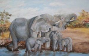 "Dusk at the Waterhole"