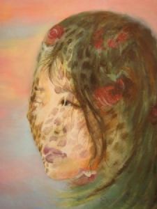 "Chinese Woman With Silk Scarf"