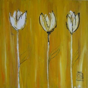 "Three Gold Tulips"