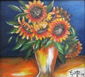 "Sunflowers in Pot"