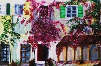 "Greek Village Scene"