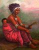 "Rural Mother and Baby in Pink Cloth"