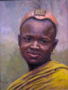 "African Man in Yellow Cloth"