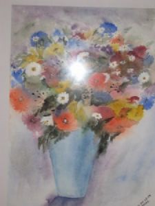 "Flowers in a Blue Vase"