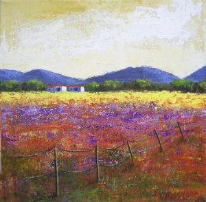 "field with fence"