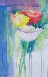 "Poppies Through the Window"