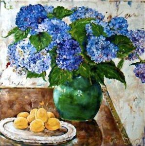 "Apricots & Hydrangeas"