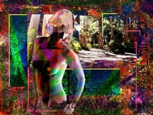 "Nude in forest"