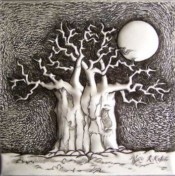 "Baobab Silhouette in Metal 1/1"