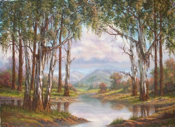"Bluegum Tree Landscape"