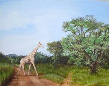 "Giraffe Crossing"